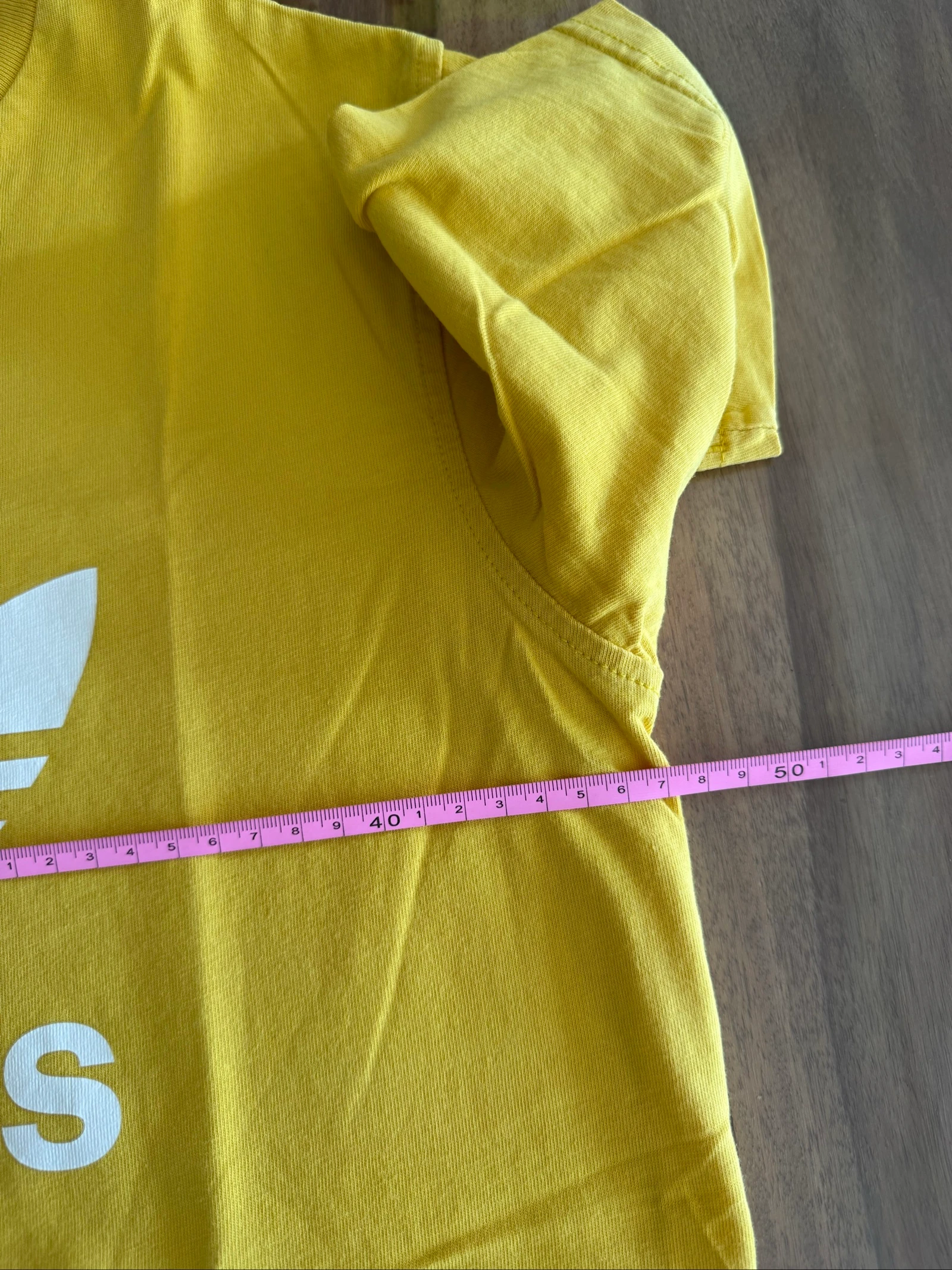 Camiseta Adidas Originals Hombre XS – Amarillo Mostaza – Logo Trébol – Vintage – Muy buen estado – photo 9